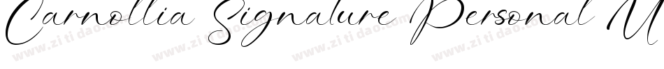 Carnollia Signature Personal Use字体转换